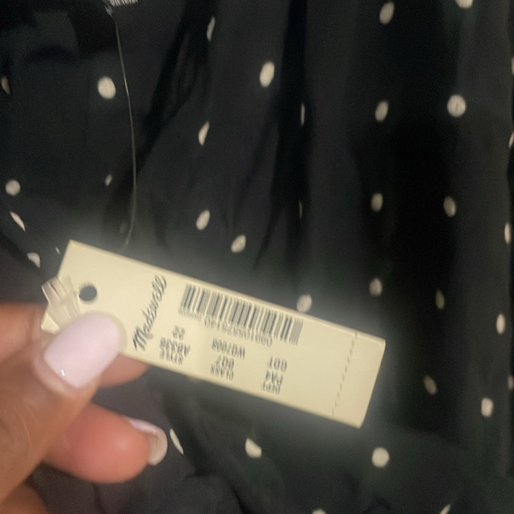 NWT Madewell sz 22 polka dot jumpsuit ruffle front faux wrap - Picture 3 of 8